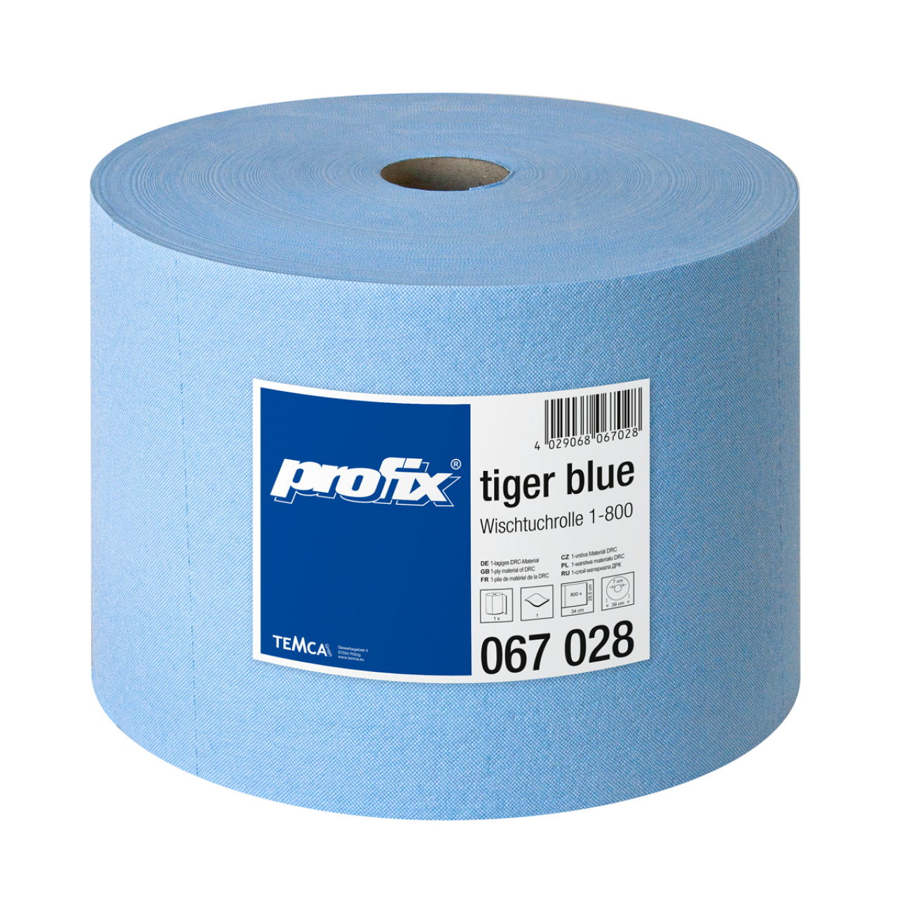 Profix Tiger Blue élelmiszeriparban használható ipari törlő tekercs